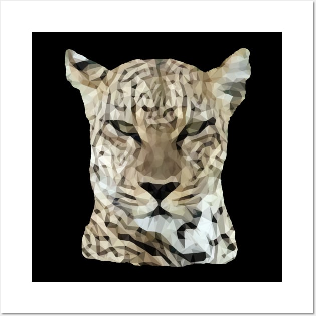 Leopard Polygon - Kenya / Africa Wall Art by T-SHIRTS UND MEHR